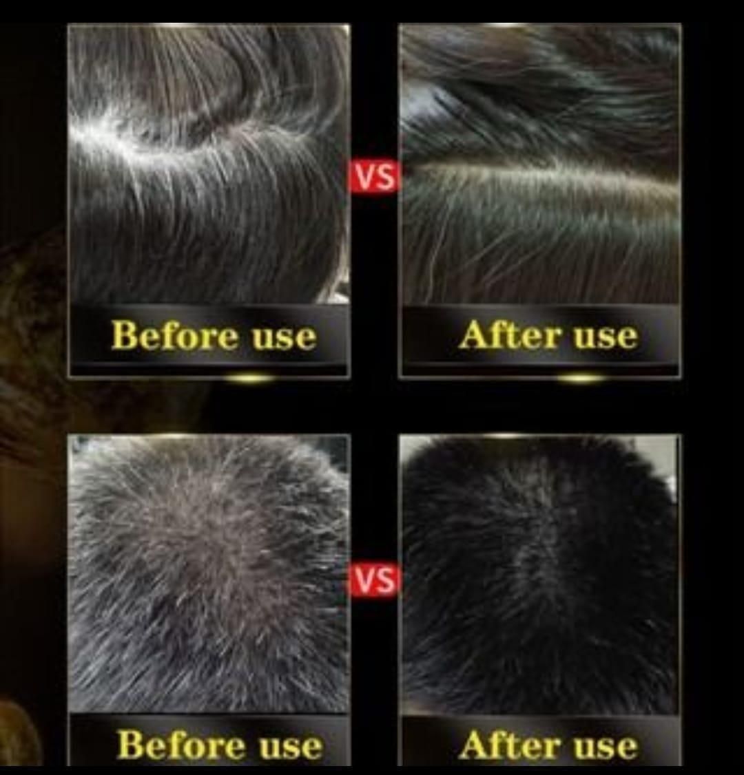 Unisex Instant Black Herbal Hair Dye Shampoo for 3 in 1 (100ml) Pack Of 2