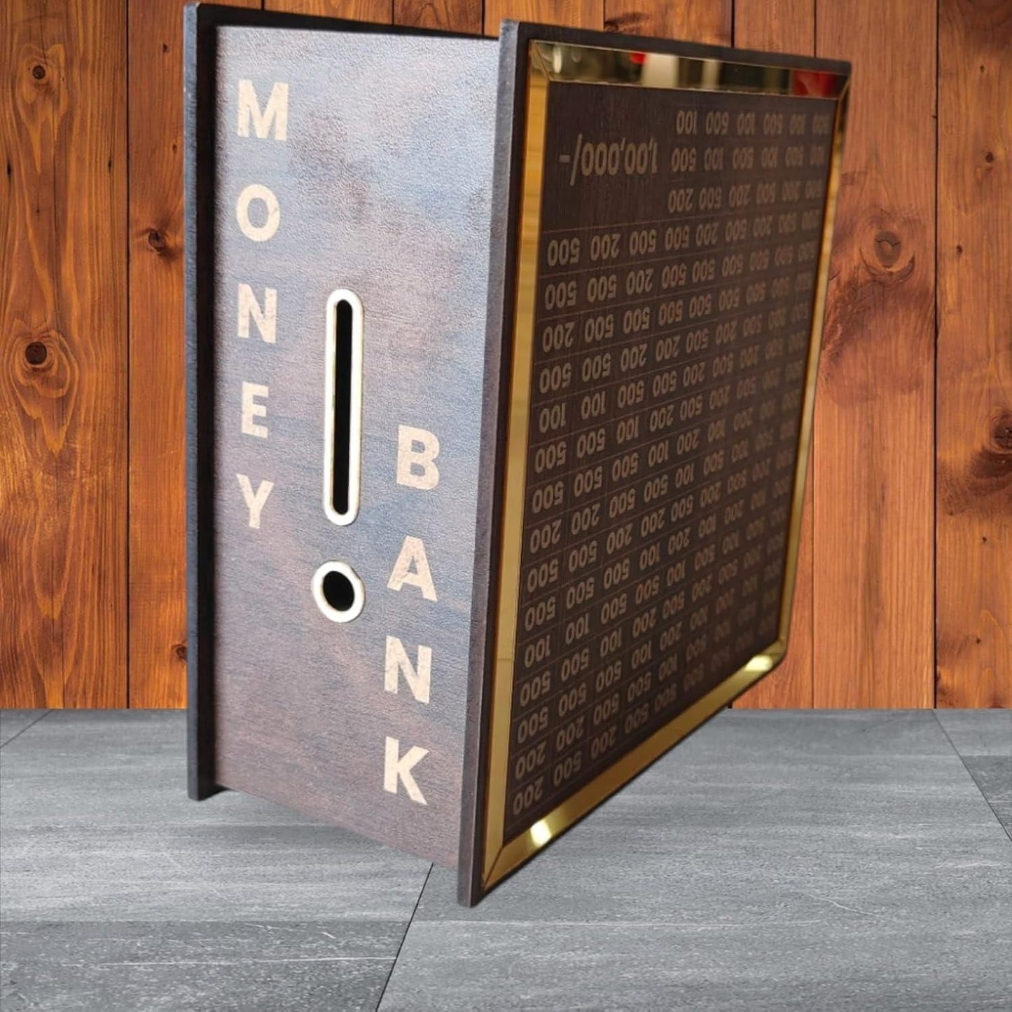 Smart Savings Challenge Piggy Bank | Wooden Money Box For Daily Saving Goals