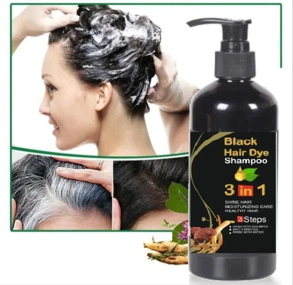 Unisex Instant Black Herbal Hair Dye Shampoo for 3 in 1 (100ml) Pack Of 2