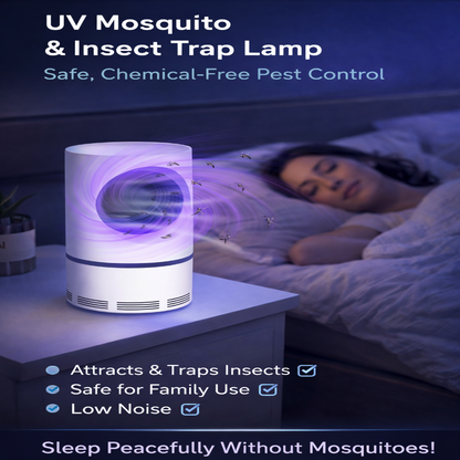 USB LED Mosquito Killer Lamp – Silent Indoor Bug Trap for Peaceful Sleep