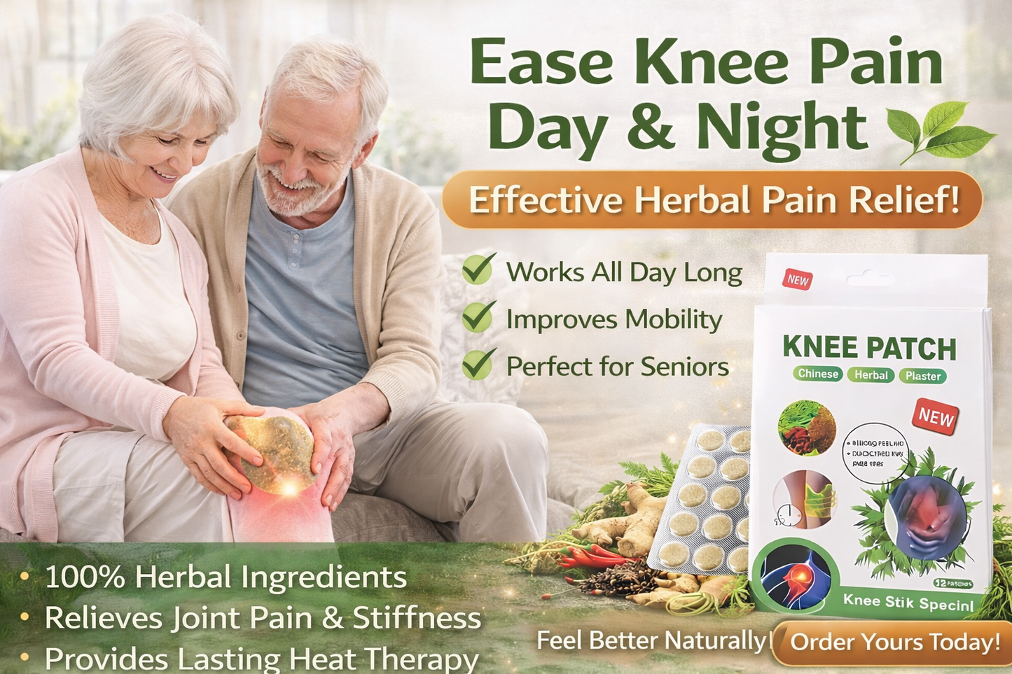 Herbal Knee Patch Extract Joint Ache Pain